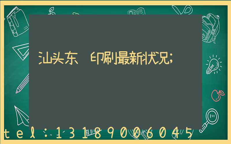 汕头东风印刷最新状况