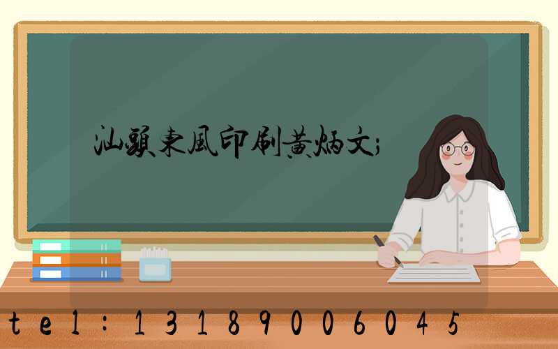 汕头东风印刷黄炳文